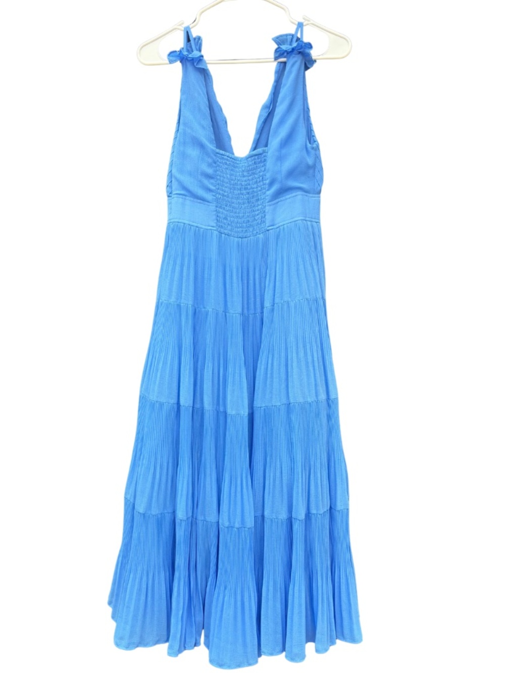 By Anthropologie V-Neck Tiered Pleated Dress 〡 Size 2 - Picture 16 of 16